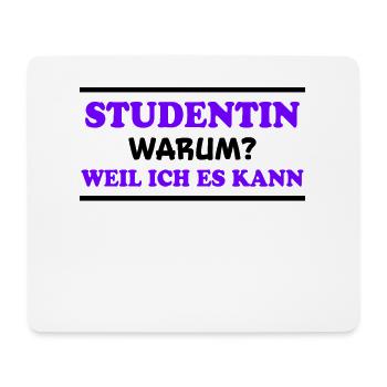 Studentin Spruch Universität Studentin Geschenk - Mousepad (Querformat) - Weiß - Vorne