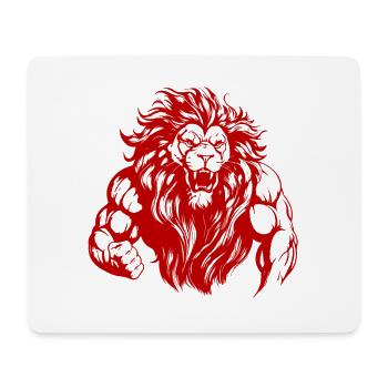 Lion Muscles Gym MMA Fighter - Tapis de souris (format paysage) - blanc - Devant