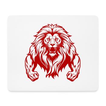 Löwe Bodybuilding Muskeln Gym - Mousepad (Querformat) - Weiß - Vorne