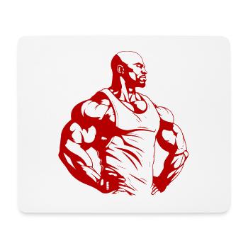 Bodybuilder Fitness Muscles Gym Bodybuilding - Mouse Pad (horizontal) - white - Front