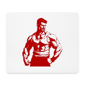 Bodybuilder Fitness Muscles Gym - Mouse Pad (horizontal) - white - Front