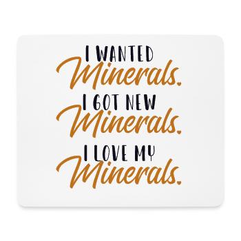 Mineralien Liebe Geologe Steinsammler Mineral - Mousepad (Querformat) - Weiß - Vorne