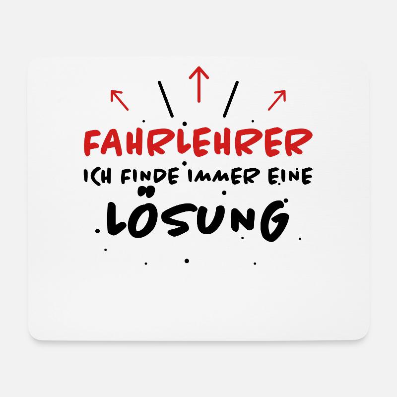 Fahrlehrer Spruch Lustige Fahrschullehrer Geschenk - Mousepad (Querformat) - Weiß