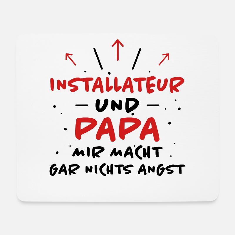 Installateur Spruch Heizung Installateur Geschenk - Mousepad (Querformat) - Weiß