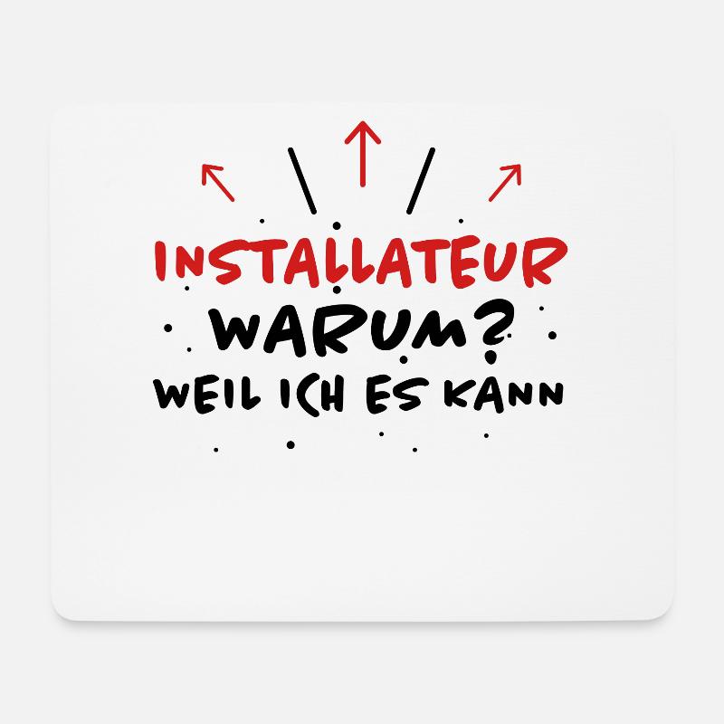 Installateur Spruch Heizung Installateur Geschenk - Mousepad (Querformat) - Weiß