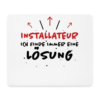 Installateur Spruch Heizung Installateur Geschenk - Mousepad (Querformat) - Weiß - Vorne
