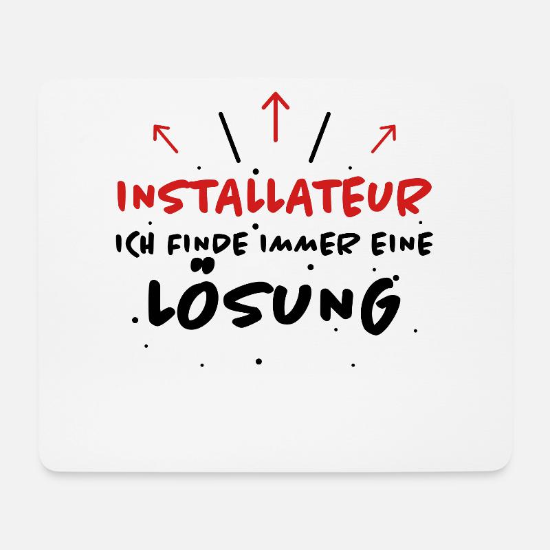 Installateur Spruch Heizung Installateur Geschenk - Mousepad (Querformat) - Weiß