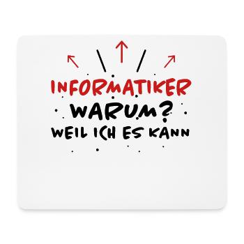 Informatiker Spruch Lustige Programmierer Geschenk - Mousepad (Querformat) - Weiß - Vorne