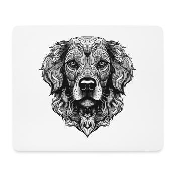 Golden Retriever Dog Portrait - Mouse Pad (horizontal) - white - Front