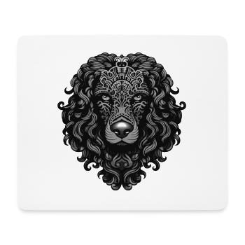 Pudel Hund Porträt - Mousepad (Querformat) - Weiß - Vorne