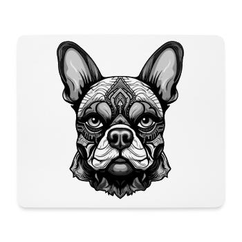 French Bulldog Dog Portrait - Mouse Pad (horizontal) - white - Front