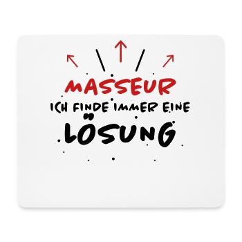 Masseur Spruch Massage Lustiges Masseur Geschenk - Mousepad (Querformat) - Weiß - Vorne