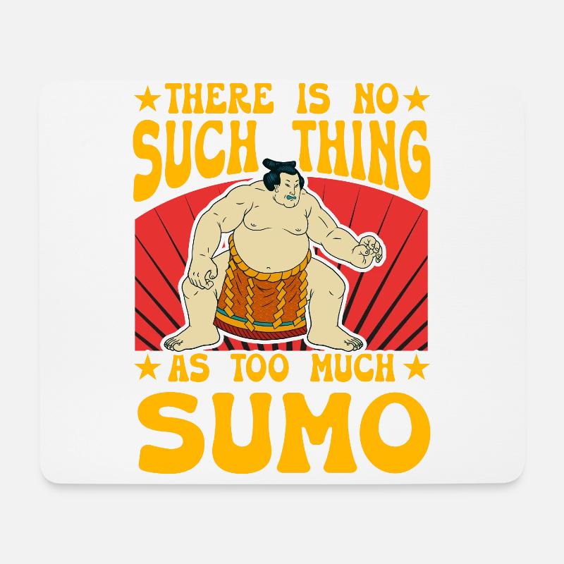 Es gibt nicht zu viel Sumo - Mousepad (Querformat) - Weiß