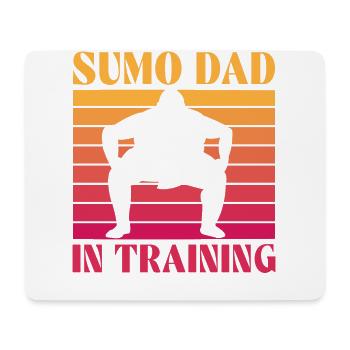 Papa sumo en formation - Tapis de souris (format paysage) - blanc - Devant