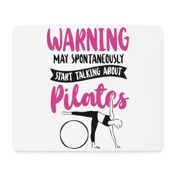Avertissement de l’instructeur de Pilates - Tapis de souris (format paysage) - blanc - Devant