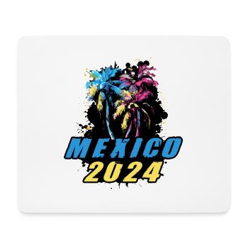 Mexiko 2024 Urlaub Palmen Bunt - Mousepad (Querformat) - Weiß - Vorne