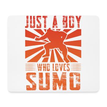 Nur ein Junge, der Sumo liebt - Mousepad (Querformat) - Weiß - Vorne