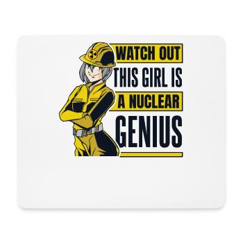 Dieses Mädchen ist ein nukleares Genuis Energy Nuclear - Mousepad (Querformat) - Weiß - Vorne