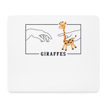 Michel-Ange Création d’Adam Girafes Nubiens - Tapis de souris (format paysage) - blanc - Devant