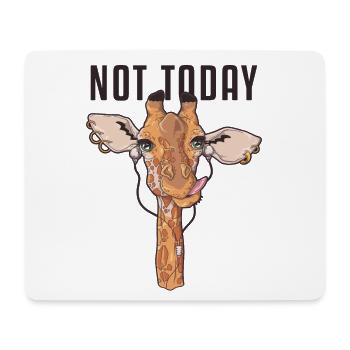 Not Today Nubian African Giraffidae Giraffe - Mouse Pad (horizontal) - white - Front