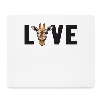 Giraffe Love Giraffidae Nubian African Giraffe - Mouse Pad (horizontal) - white - Front
