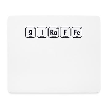 Giraffe Periodic Table Of Elements African Nubian - Mouse Pad (horizontal) - white - Front