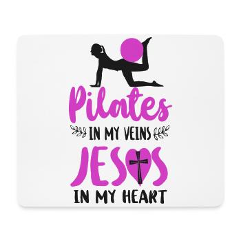 Instructeur de Pilates Enseignant Jésus - Tapis de souris (format paysage) - blanc - Devant