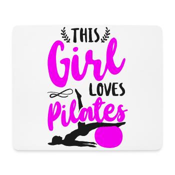 Pilates Instructor Teacher Girl - Mouse Pad (horizontal) - white - Front