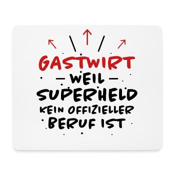 Gastwirt Spruch Kneipe Wirt Fun Gastwirt Geschenk - Mousepad (Querformat) - Weiß - Vorne