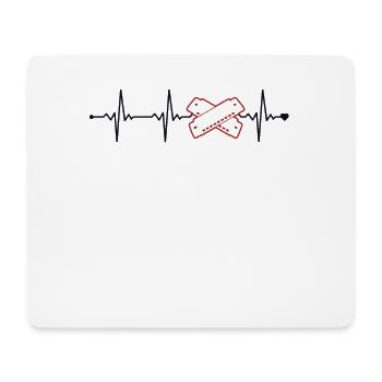 Harmonica Heartbeat Harmonist Harmonicist - Tapis de souris (format paysage) - blanc - Devant