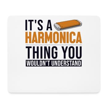 C’est une chose d’harmonica bouche harpe harmoniste - Tapis de souris (format paysage) - blanc - Devant