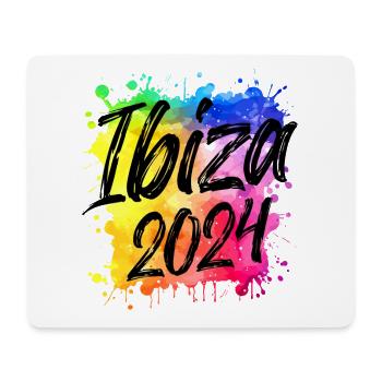 Ibiza 2024 Bunt Klecks - Mousepad (Querformat) - Weiß - Vorne