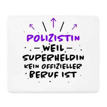 Polizistin Spruch Polizei Fun Polizistin Geschenk - Mousepad (Querformat) - Weiß - Vorne