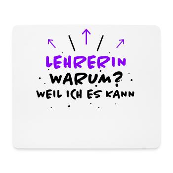Lehrerin Spruch Lehrer Lustiges Lehrerin Geschenk - Mousepad (Querformat) - Weiß - Vorne