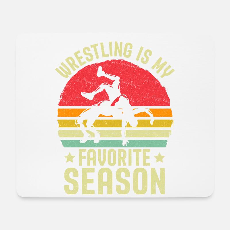 Wrestling ist meine Lieblingssaison - Mousepad (Querformat) - Weiß