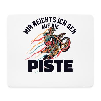 Mir reichts ich geh auf die Piste Supermoto - Tapis de souris (format paysage) - blanc - Devant
