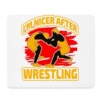 I'm nicer after Wrestling - Mousepad (Querformat) - Weiß - Vorne