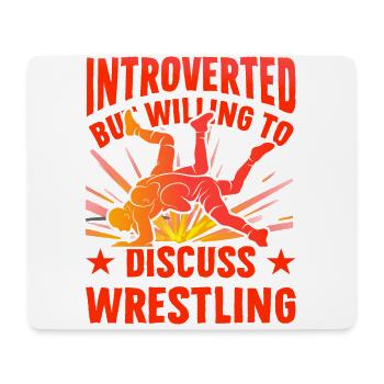 Introverti mais prêt à discuter de lutte - Tapis de souris (format paysage) - blanc - Devant