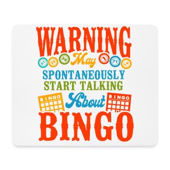 Avertissement aux joueurs de bingo - Tapis de souris (format paysage) - blanc - Devant