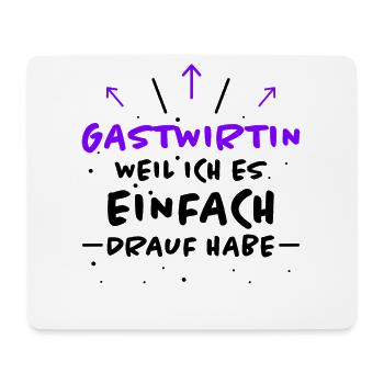 Gastwirtin Spruch Kneipe Witz Gastwirtin Geschenk - Mousepad (Querformat) - Weiß - Vorne