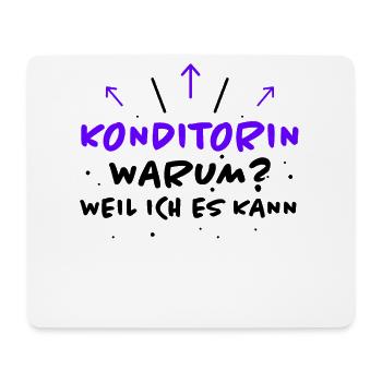 Konditorin Spruch Backen Witz Konditorin Geschenk - Mousepad (Querformat) - Weiß - Vorne