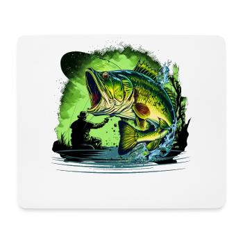 Poisson bar - Tapis de souris (format paysage) - blanc - Devant
