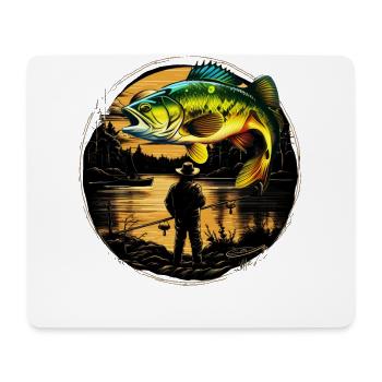 Barsch-Fisch - Mousepad (Querformat) - Weiß - Vorne