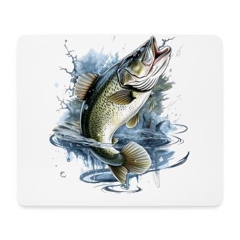 Poisson bar - Tapis de souris (format paysage) - blanc - Devant
