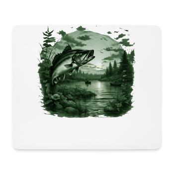 Poisson bar - Tapis de souris (format paysage) - blanc - Devant