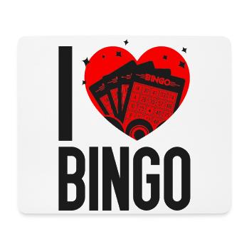 Bingo Player Heart I Love Bingo - Mouse Pad (horizontal) - white - Front