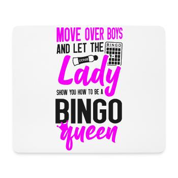Joueur de bingo fille femme se déplacer - Tapis de souris (format paysage) - blanc - Devant