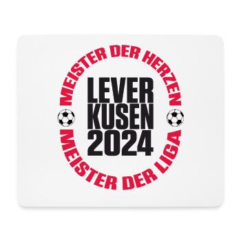 Leverkusen 2024 Meister der Herzen und Liga - Mousepad (Querformat) - Weiß - Vorne