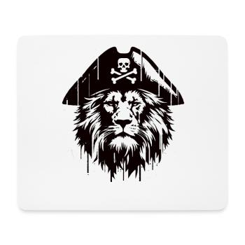 Piratenlöwe Pirat Löwe Graffiti Street Art Style - Mousepad (Querformat) - Weiß - Vorne