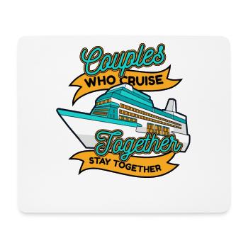 Paare, die zusammen eine Kreuzfahrt machen Kreuzfahrtschiff - Mousepad (Querformat) - Weiß - Vorne